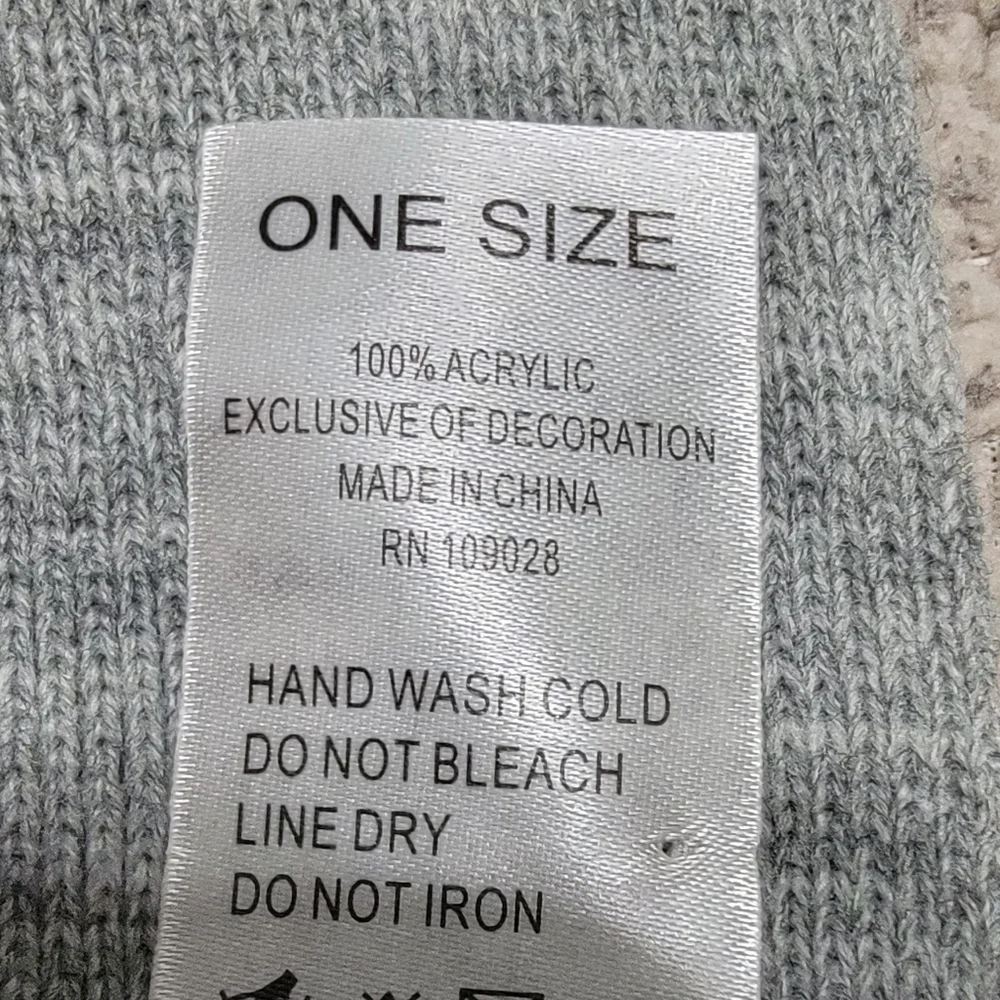 US Polo Assn. Gray Scarf & Beanie Hat Set One‎ Size